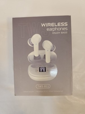 WIRELESS EARPHONES ENJOY BASS TWS-B11 WATERPROOF V5.3+EDR WHITE
