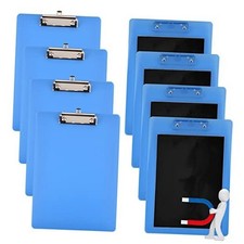 4 Pieces Blue Magnetic Clipboards Clip Board with Low Profile Letter Size