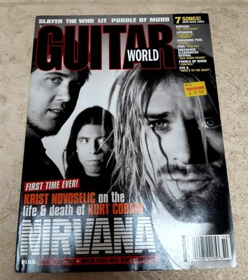 NIRVANA Kurt Cobain Guitar World mag October 2001, All Apologies guitar tabs