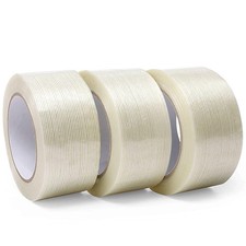 3Pack, Mono Filament Strapping Tape, 2in 35yds, 105yds Total, Fiberglass Rein...