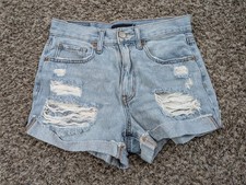 Aeropostale Distressed Jean Short Short Shorts 3" Inseam Size 4