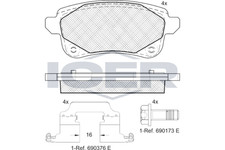 Bremsbelagsatz Scheibenbremse für Renault Espace V JR Grand Scenic IV ab 15->
