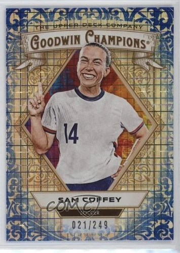 2025 Upper Deck Goodwin Champions Blue Checkers 21/249 Sam Coffey #68 1qe8