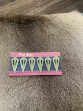 6 Fred Bear Vintage Broadhead Razorheads Set..no razor inserts.