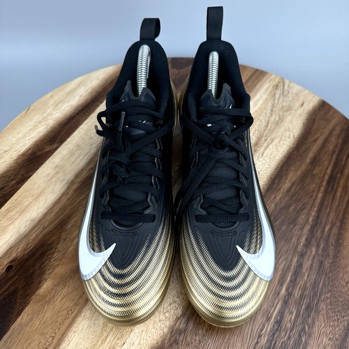 Scarpe da calcio Nike Vapor Speed 3 da uomo taglia 8 nere oro FB3303-003 NUOVE - Foto 2 di 7