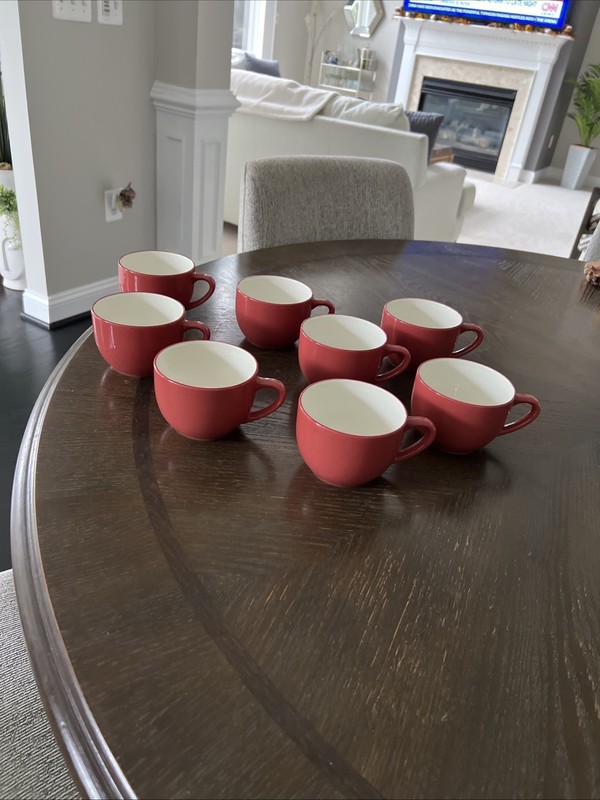 8 Pagnossin Treviso P Italy Coral Coffee Mug Tea Cup 14oz