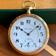 1916 Hamilton Grade 950 16S 23 Jewels Railroad Montgomery Dial Pocket Watch