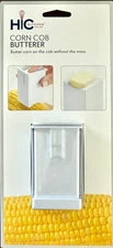 HIC Kitchen Corn Cob Butterer, BPA Free, Dishwasher safe, Good for pancakes too