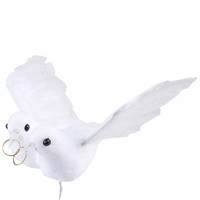 Taubenpaar Turteltauben Tauben Auf Stab Deko Hochzeit Taufe 18 Cm Weiß
