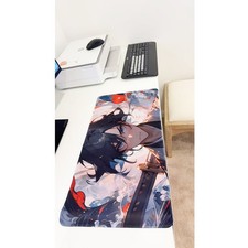 Anime Samurai Warrior Large Gaming Mouse Pad 23.6"x11.5" Non-Slip Desk Mat