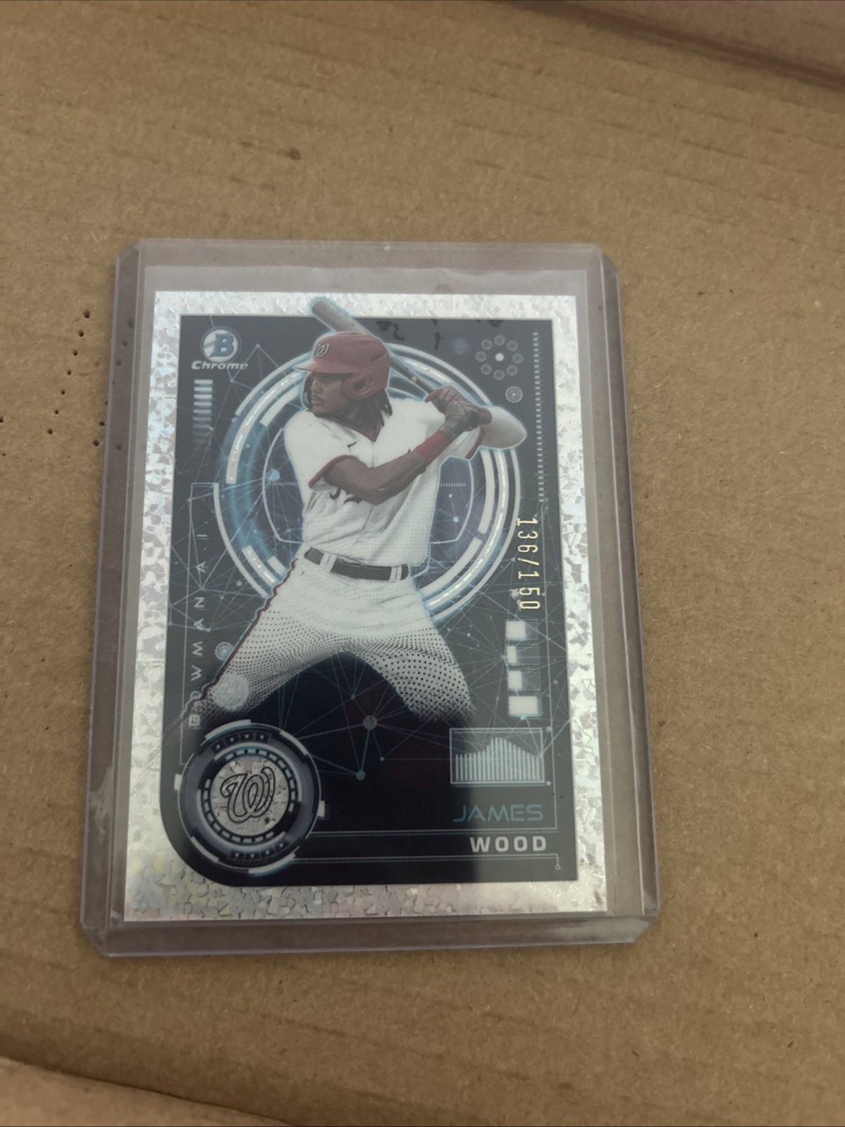 2024 Bowman Chrome James Wood 136/150 Diamond Refractor RC AI BAI-17