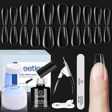 Beetles Soft Gel Nail Kit Medium Coffin Easy Nail Extension Set 5 in 1 Nail Gl