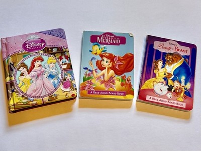 Lot Of 3 Disney Princess books - Little Mermaid & Beauty & Beast And Look & Find