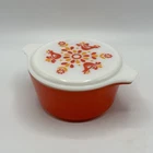 Vintage Pyrex 1.5 Qt Red Friendship Birds Casserole Dish with Lid #474