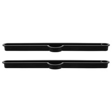  2 Pezzi Binari Scanalati per Piano Tavolo, 29,7 cm/11,69 Pollici Nero