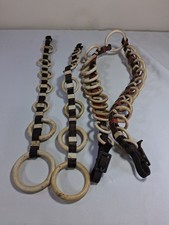 VINTAGE HORSE TACK, HARNESS WHITE CELLULOID RINGS, DECORATIVE, LEATHER, LOT OF 3