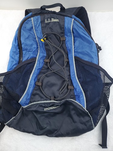 L.L. Bean Backpack Stowaway Hunter Green Blue Lightweight Hiking Camping Bag - Picture 5 of 14