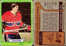 1973-74 Topps Hockey Card #186 Pete Mahovlich