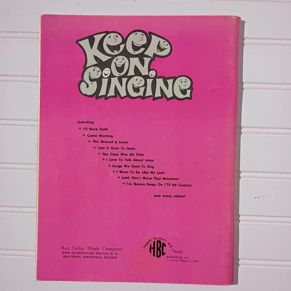 KEEP ON SINGING Songbook Christian Southern Gospel Music 1979 Pink 46 Songs Vtg - Image 4 of 4