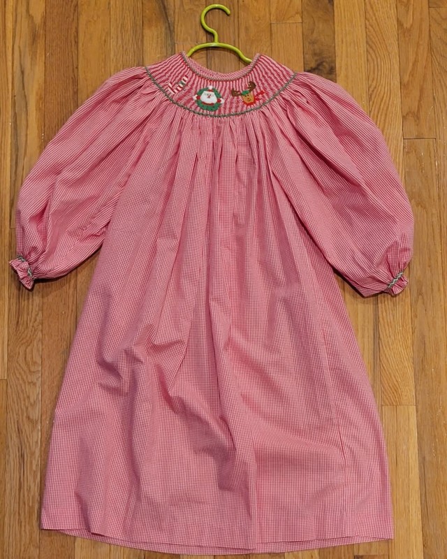 Mom & Me Christmas Joy Smocked Dress Boutique Santa