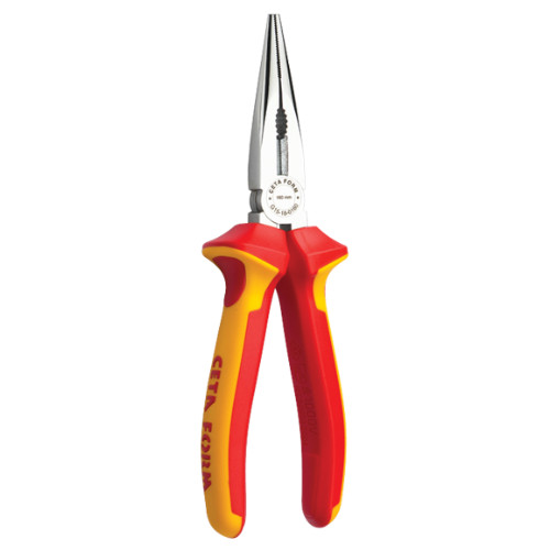 Pince a becs longs 160mm isolee 1000V avec poignee ergonomique Duotech antiderapante