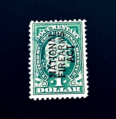 Rare US Stamp - 1934 National Firearms Act Transfer Tax Overprint Used Forgery
