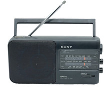 Sony Radio ICF-790L Vintage 3-Band Portable  Radio Retro FM MW LW Black Working