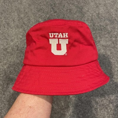 Utah Utes Bucket Hat Mens One Size Red College Boonie Casual Outdoor
