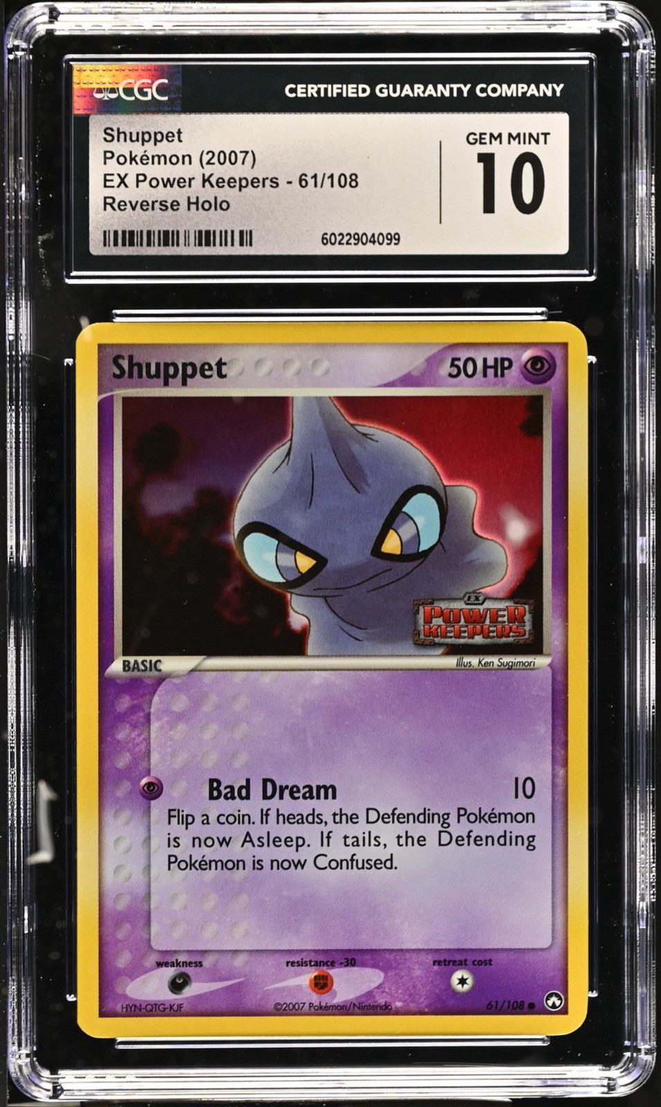 CGC 10 GEM MINT Shuppet 61/108 EX Power Keepers Reverse Holo Pokemon
