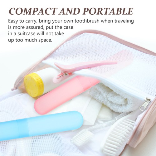 4 Pcs Portable Toothbrush Case Travel Cases Organizer Storage Holder - Picture 6 of 12