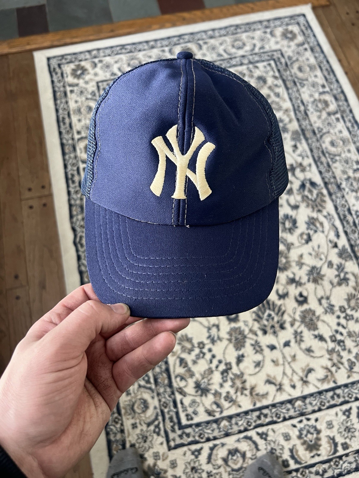 Cap Snapback Size M/l Blue Mesh Logo
