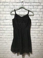 Old Navy, Women M, Black Pleated/Lace Detail Sleeveless Cotton Mini Dress