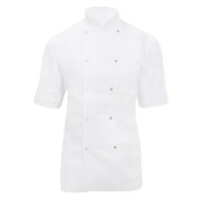 Image of Dennys Ladies/Womens Short Sleeve Chefs Jacket / Chefswear (  BC4303