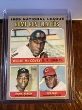 Willie McCovey Hank Aaron 1970 Topps League Leaders #65 HOF EX-NM Range