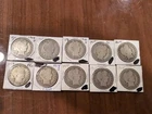 Lot Of 10 Barber Half Dollars Mixed Dates 90% Silver US Coins