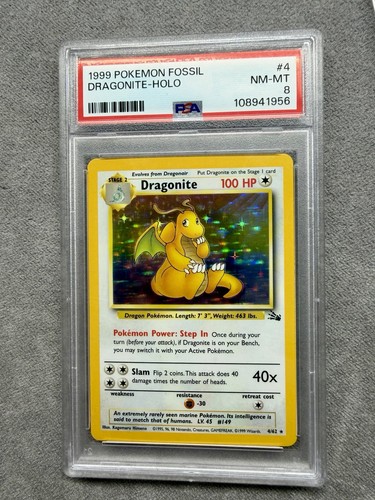 Dragonite (Unlimited) graded PSA 8 for sale on eBay