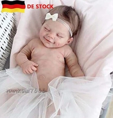 MARKENLOS 55CM Reborn Baby Dolls Silikon Körper Puppe Neugeborene Puppe Volle Handgemachte