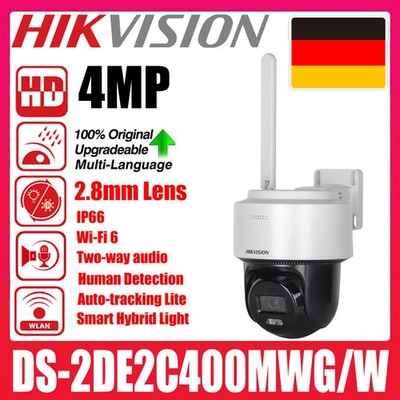 Hikvision 4MP WIFI PTZ IP-Kameras DS-2DE2C400MWG/W 2.8mm Personenerkennung + MIC