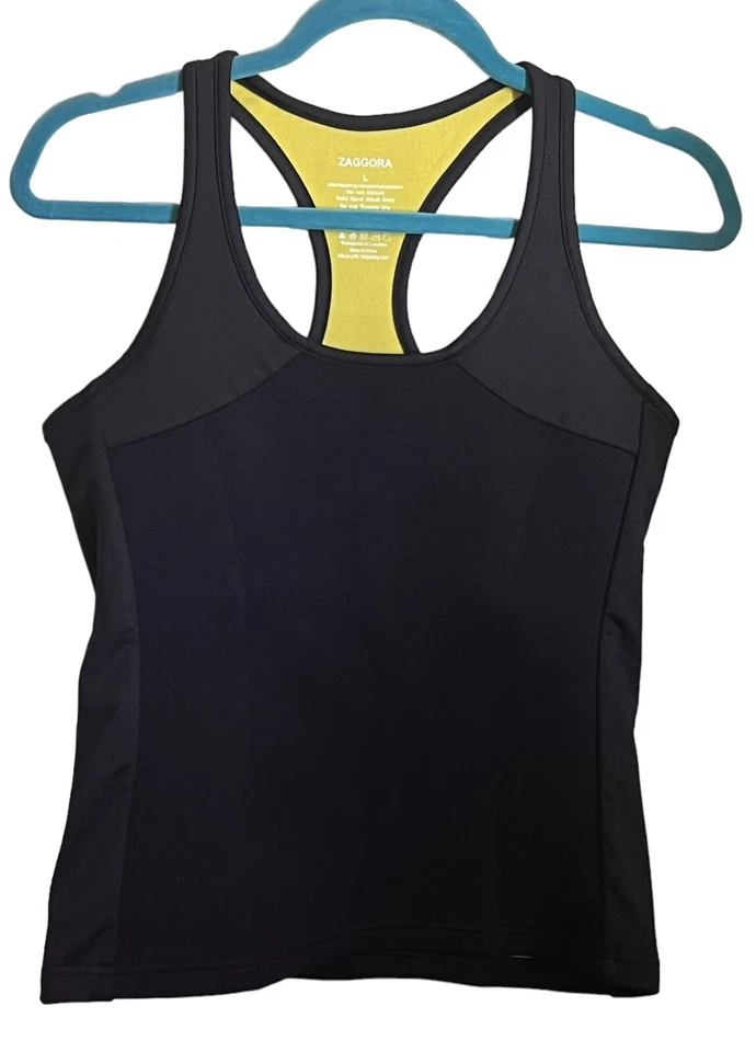 Juego de 2 piezas de ropa deportiva Zaggora negra y verde talla grande Foto 2 de 4