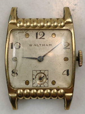 Vintage WALTHAM Tank IWC CO 10K Gold Filled 17 Jewels