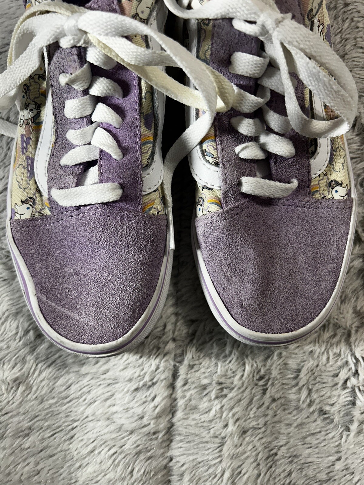 PONY Scarpe da skateboard Vans Off the Wall ragazze vecchia scuola carine viola unicorni taglia 1