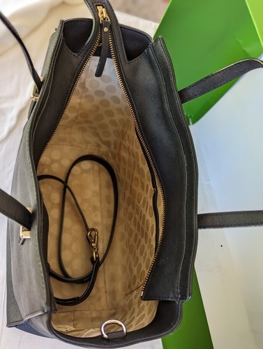 Kate Spade New York Black Handbag Black Sachel Original with shoulder strap - Picture 4 of 12