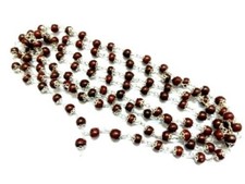 Natural Red Sandalwood Mala In Silver Plated cap wire 109 beads Energized
