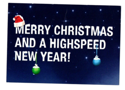 Postkarte Merry Christmas and a Highspeed new jear! ungelaufen