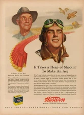 1944 Hunting Shot Gun Shells Xpert 1940s Vintage Print Ad Western Ammunition Gun