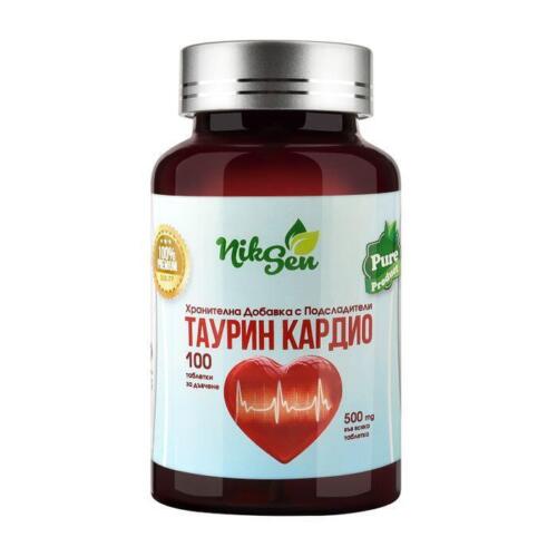 NikSen Taurin Cardio 500 mg Premium Qualität Vegan Reines, 100 Tabletten - Bild 1 von 4