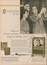 1953 Television TV Magnavox Vintage Print Ad 50s Hal Wallis Movie Producer