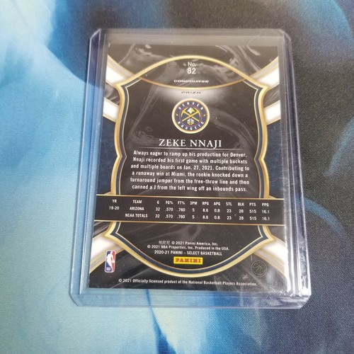2021 Select Zeke Nnaji RC #82 Silver Concourse Nuggets NM/M - Bild 2 von 2