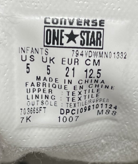 CONVERSE KIDS ALL STAR BABY INFANT SIZE 5 Red Tennis Shoe EUC
