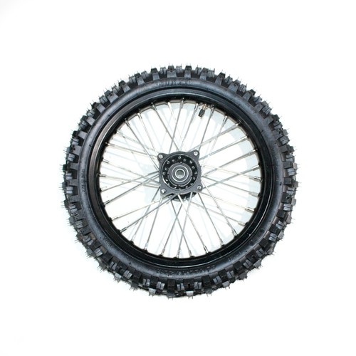 BLACK 12mm 60/100 - 14 14" Inch Front Wheel Rim Knobby Tyre PIT PRO Dirt Bike - Picture 4 of 5